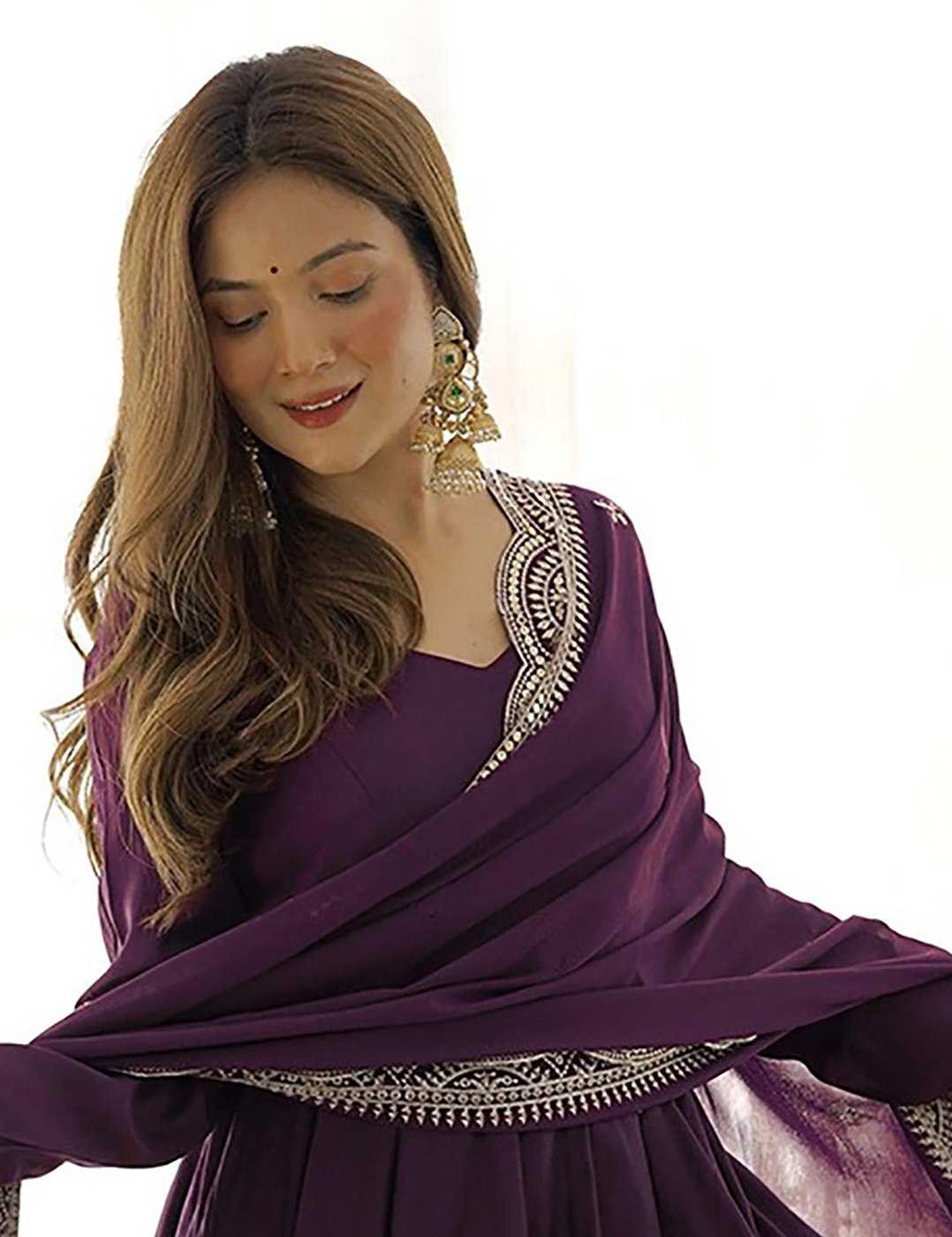 YNF Wholesale Georgette Embroidery Gowns KESH334 Sakhi | Surat Manufacturer