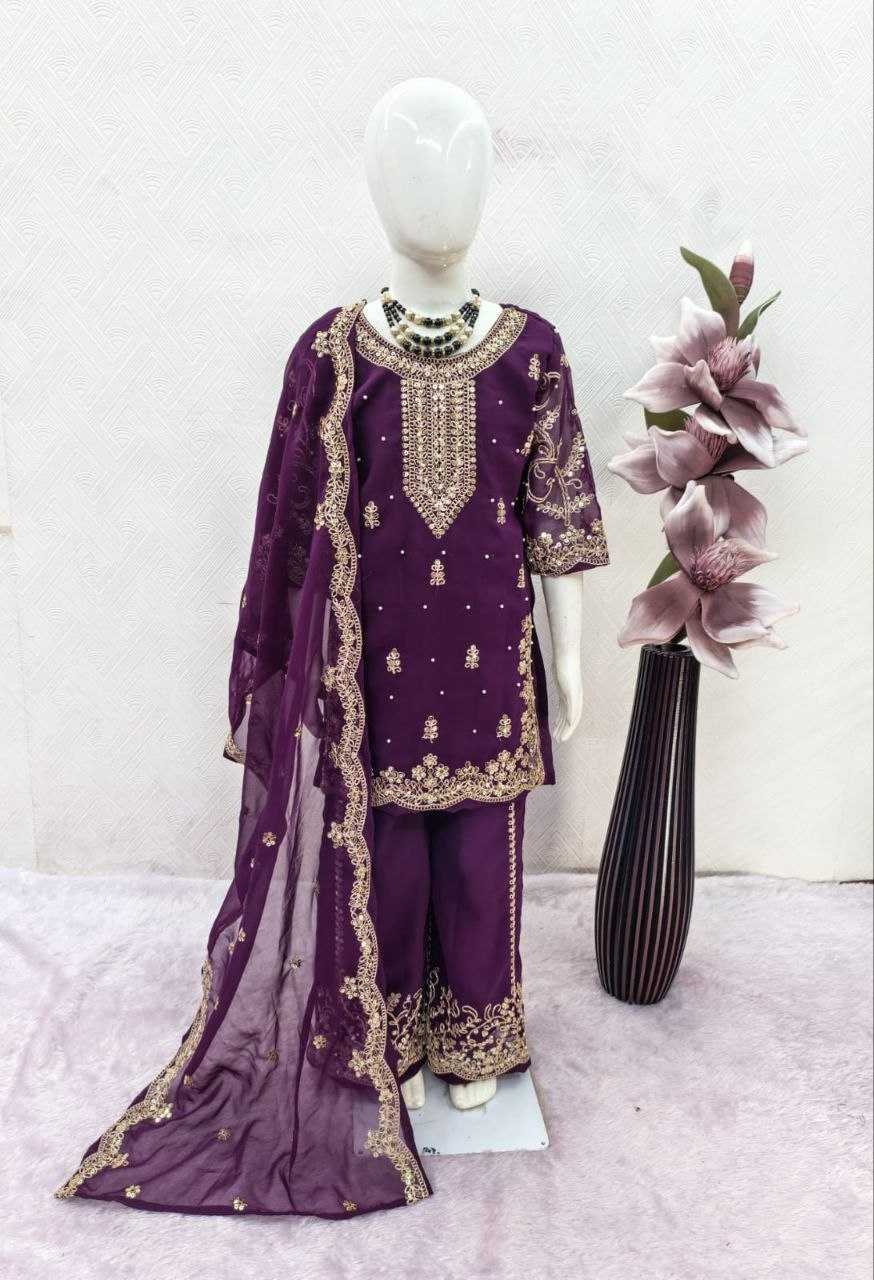 YNF Wholesale Georgette Kids Co-ord Set KESH461 242 | Surat Manufacturer