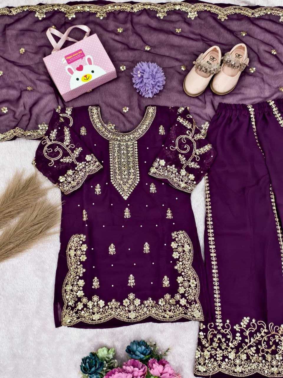 YNF Wholesale Georgette Kids Co-ord Set KESH461 242 | Surat Manufacturer