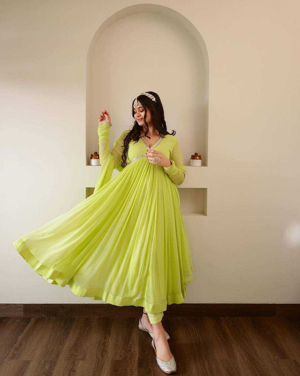 YNF Wholesale Georgette Fancy Gowns KESH526 G36 | Surat Manufacturer
