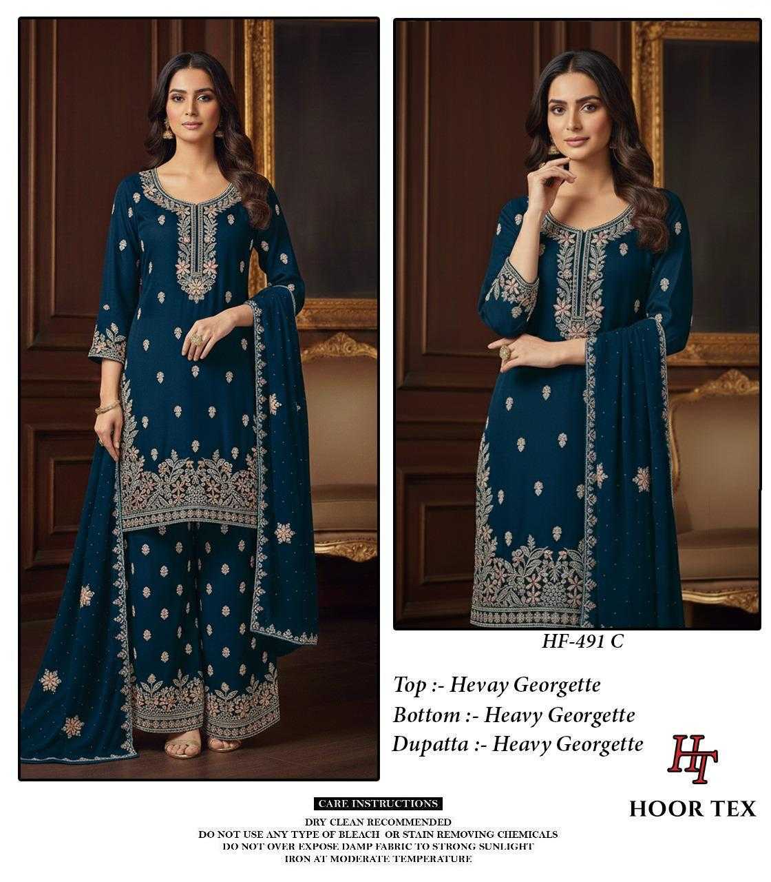 YNF Wholesale Georgette Embroidery Suits KESH677 HF-491 | Surat Manufacturer