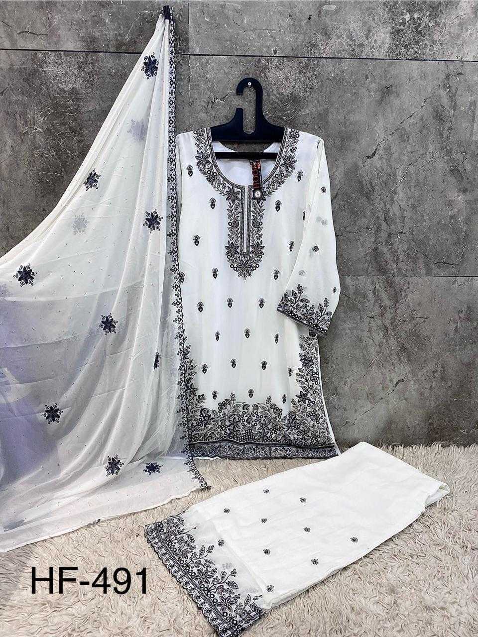 YNF Wholesale Georgette Embroidery Suits KESH677 HF-491 | Surat Manufacturer