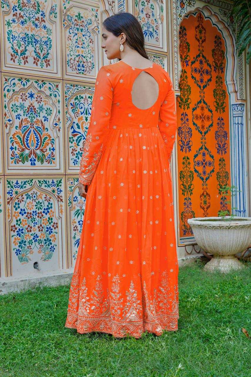 YNF Wholesale Georgette Printed Gowns RIN133 55 | Surat Manufacturer