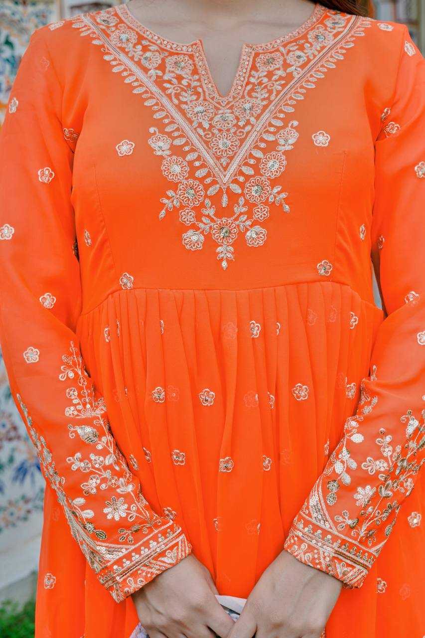 YNF Wholesale Georgette Printed Gowns RIN133 55 | Surat Manufacturer