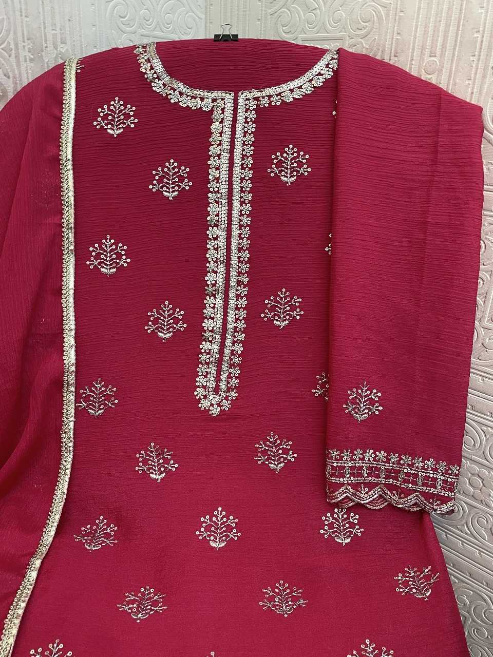 YNF Wholesale Heavy Chinnon Silk Semi Stitched Suits KESH745 1314 | Surat Manufacturer