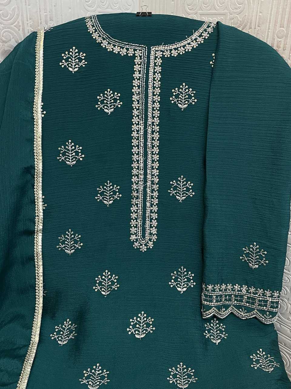 YNF Wholesale Heavy Chinnon Silk Semi Stitched Suits KESH745 1314 | Surat Manufacturer