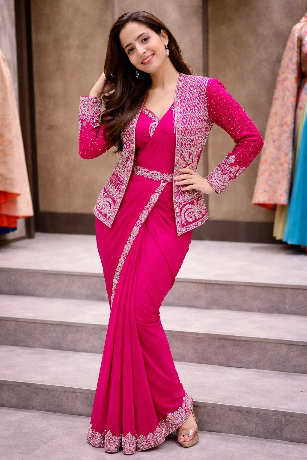 YNF Wholesale Heavy Crepe Ready To Wear Sarees KESH558 64 | Surat Manufacturer