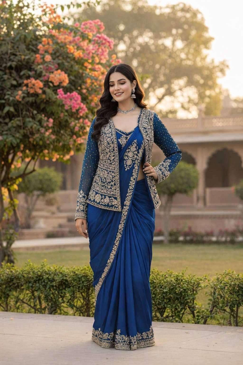 YNF Wholesale Heavy Crepe Ready To Wear Sarees KESH558 64 | Surat Manufacturer