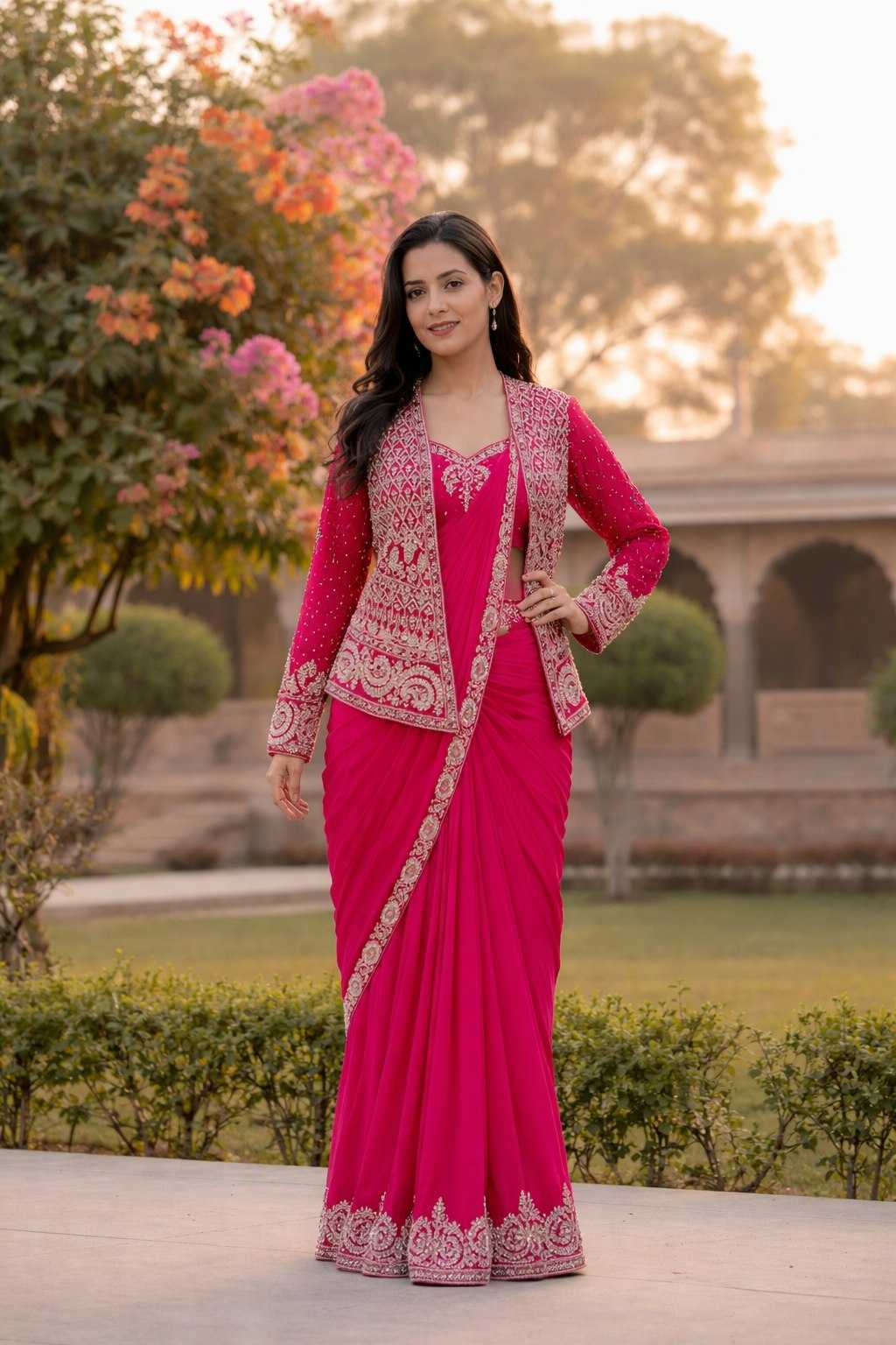 YNF Wholesale Heavy Crepe Ready To Wear Sarees KESH558 64 | Surat Manufacturer