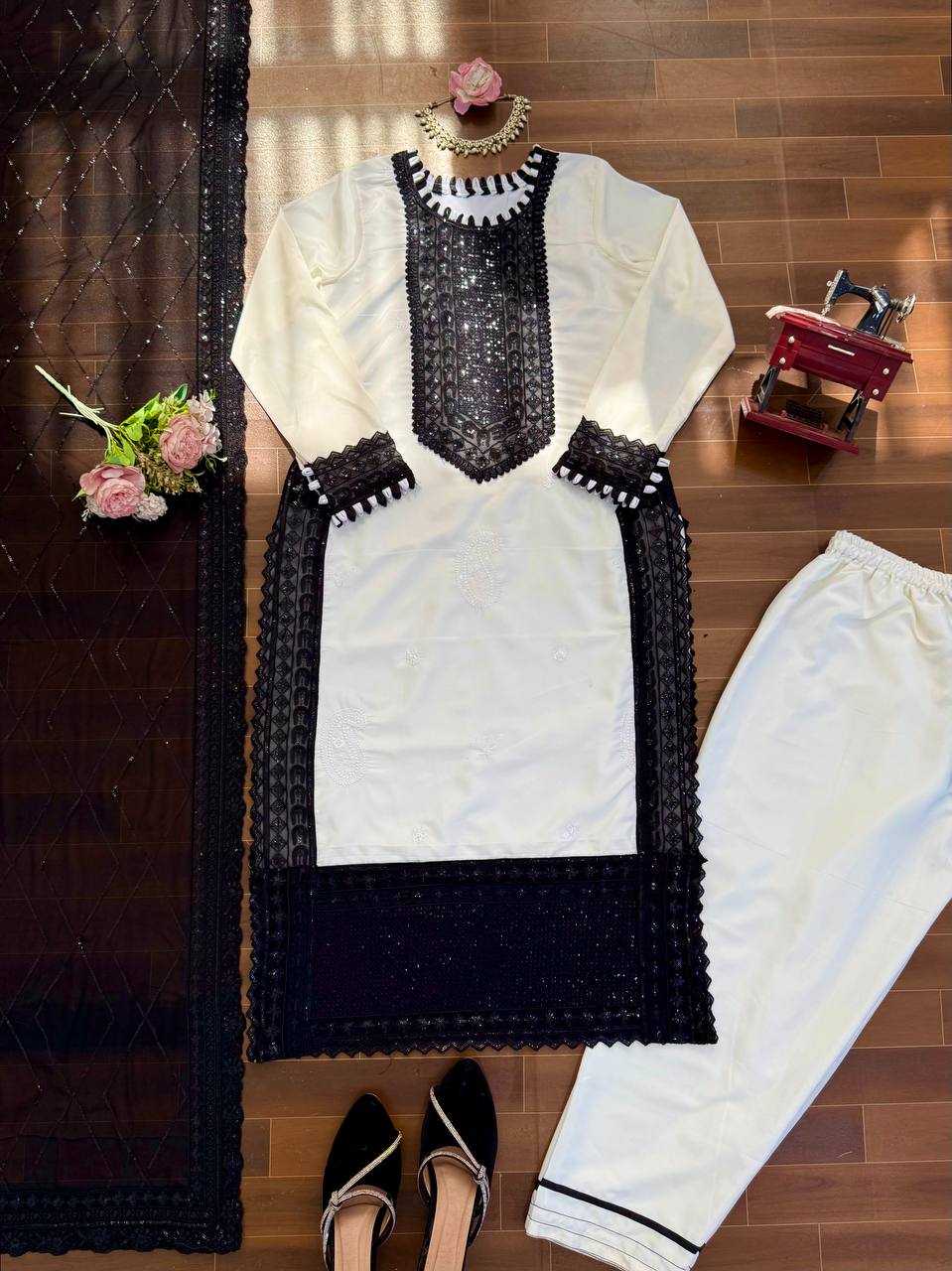 YNF Wholesale Heavy Crepe Georgette Suit RIN133 KD1593 | Surat Manufacturer