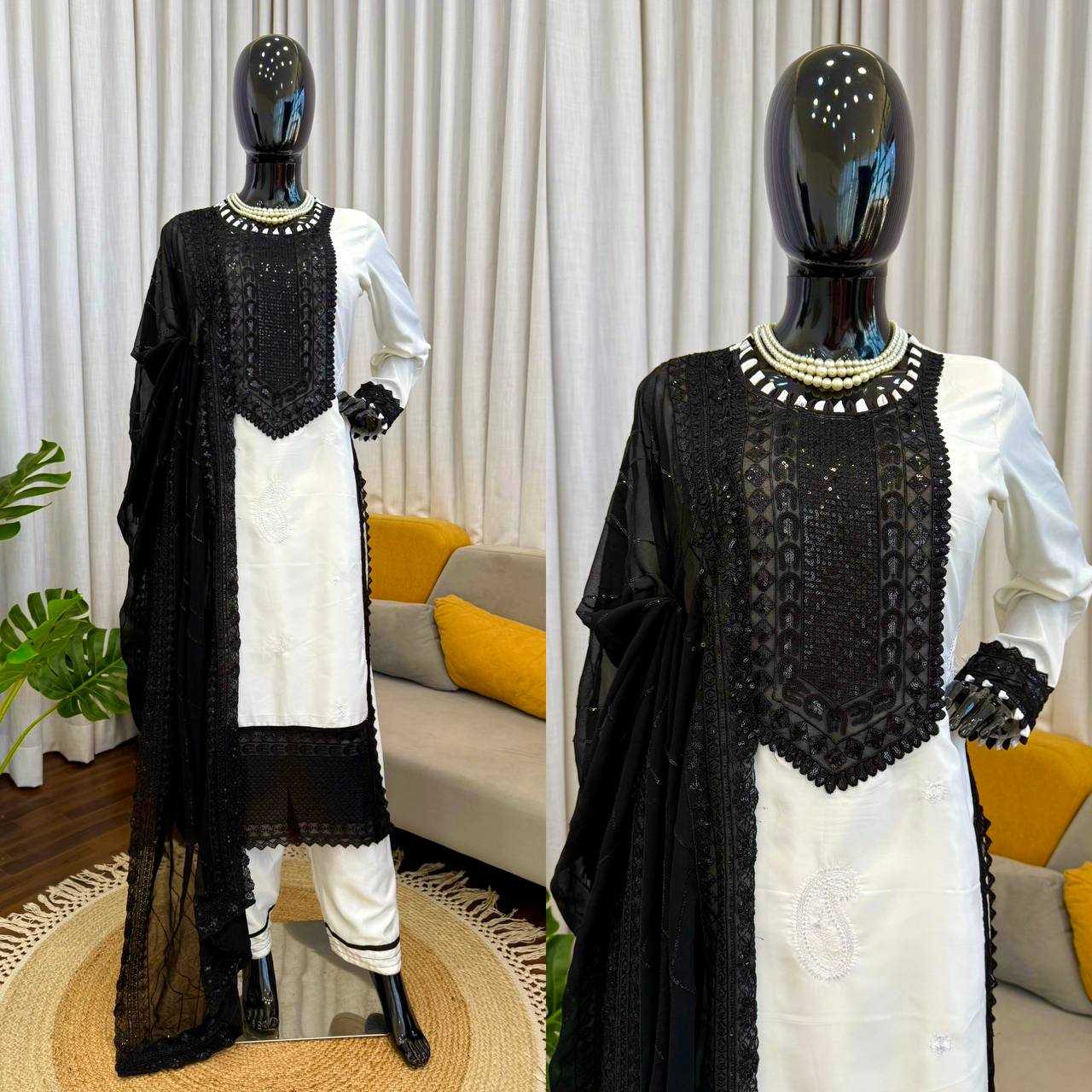 YNF Wholesale Heavy Crepe Georgette Suit RIN133 KD1593 | Surat Manufacturer