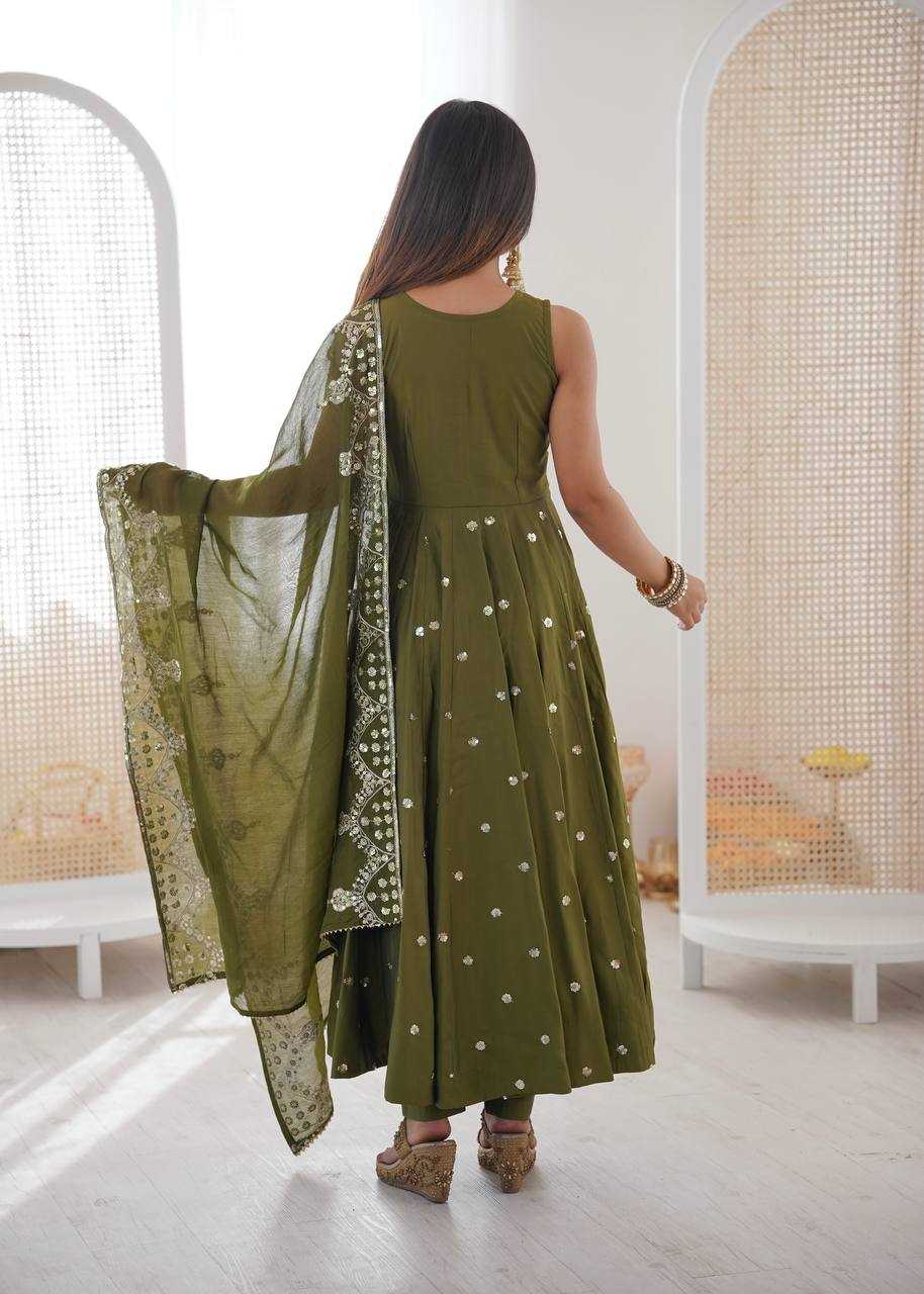 YNF Wholesale Heavy Roman Silk Embroidery Gowns KESH499 038 | Surat Manufacturer