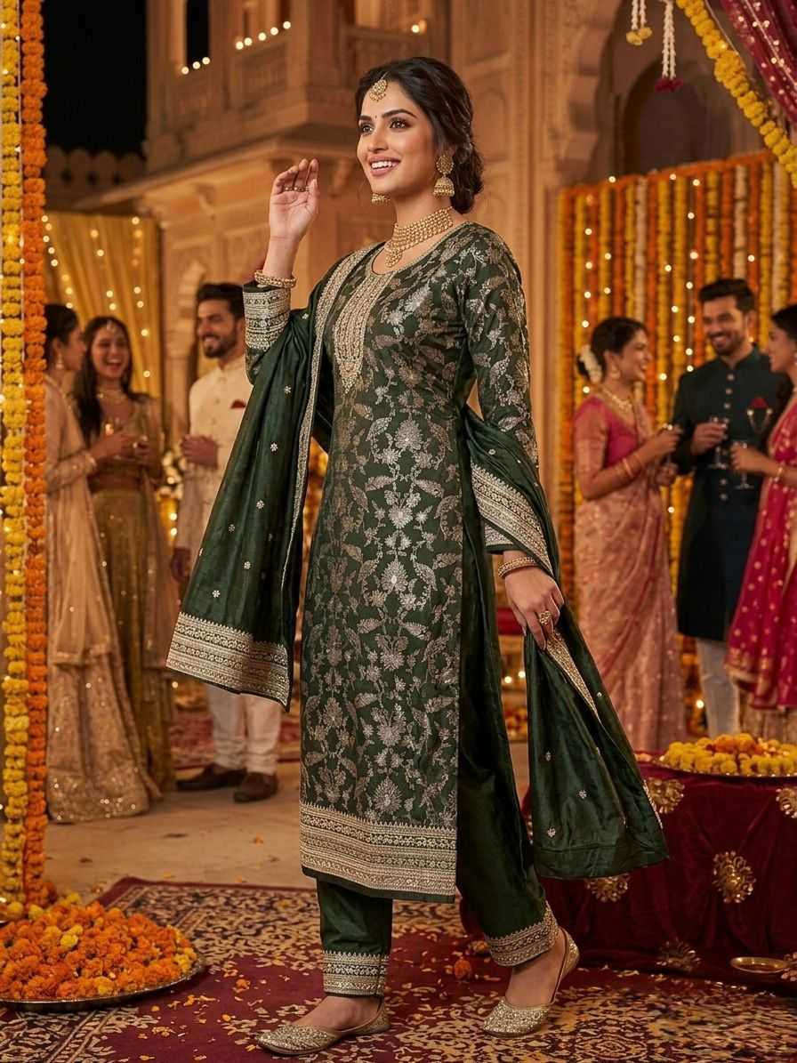 YNF Wholesale Jacquard Semi Stitched Suits KESH745 1306-08 | Surat Manufacturer