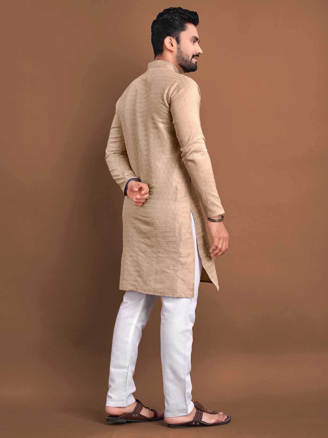 YNF Wholesale Jacquard Mens Kurtas KESH747 POSHAK | Surat Manufacturer