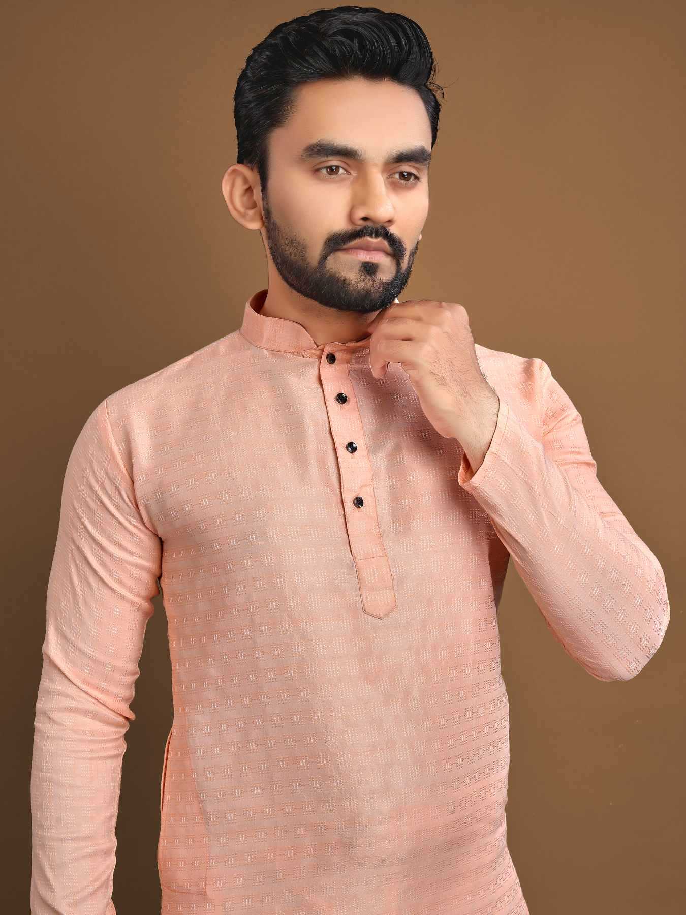 YNF Wholesale Jacquard Mens Kurtas KESH747 POSHAK | Surat Manufacturer