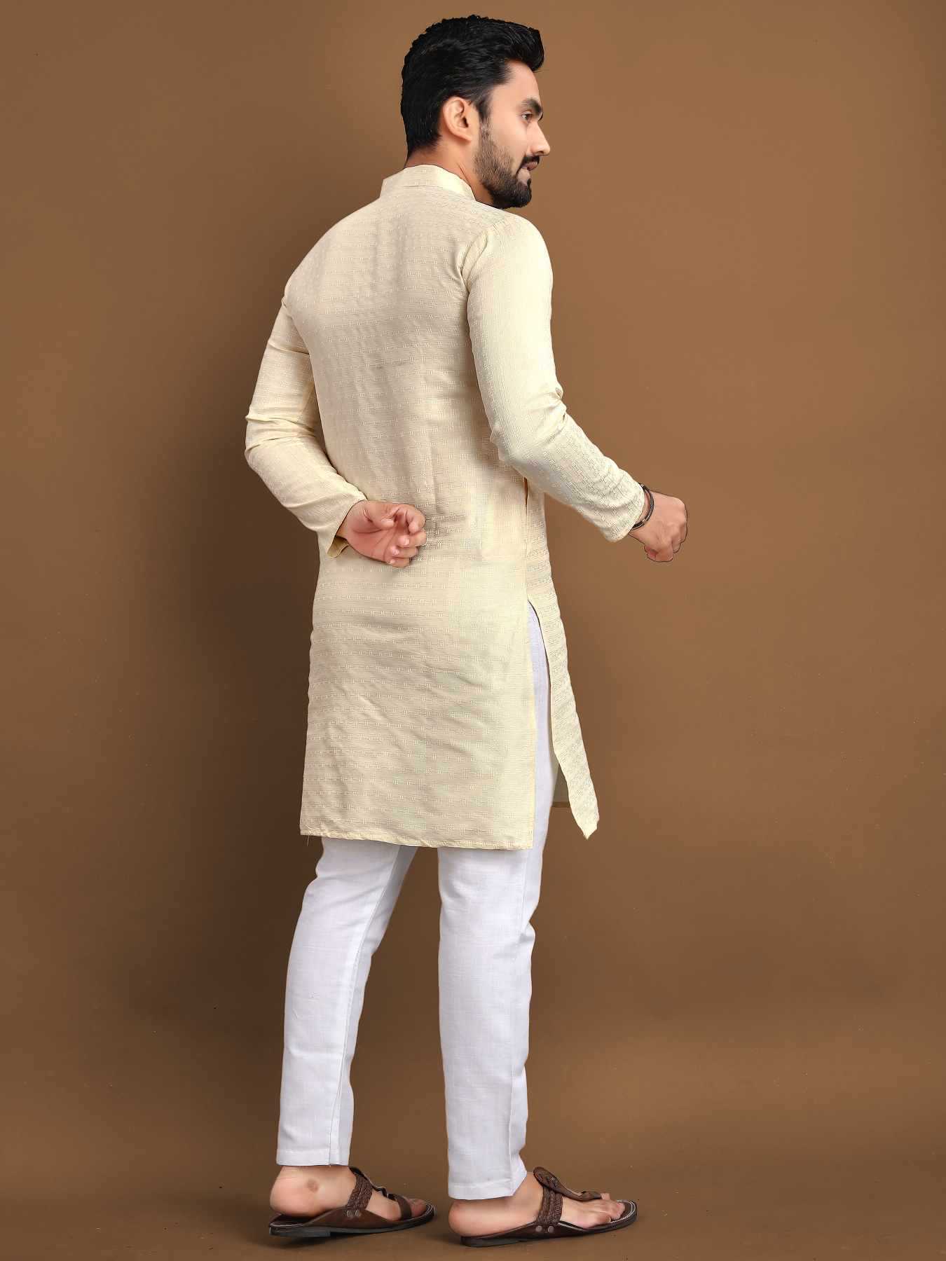 YNF Wholesale Jacquard Mens Kurtas KESH747 POSHAK | Surat Manufacturer