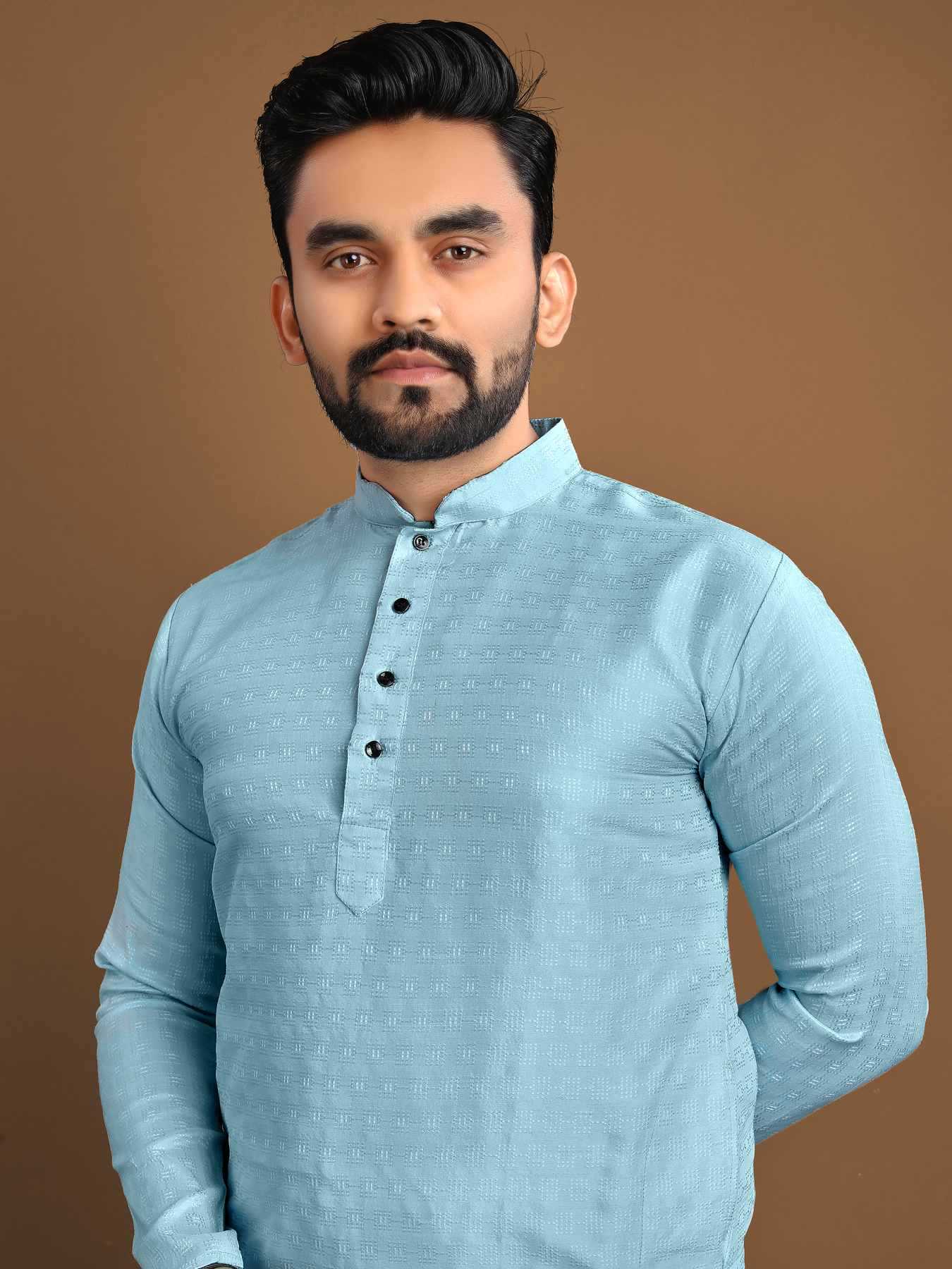 YNF Wholesale Jacquard Mens Kurtas KESH747 POSHAK | Surat Manufacturer