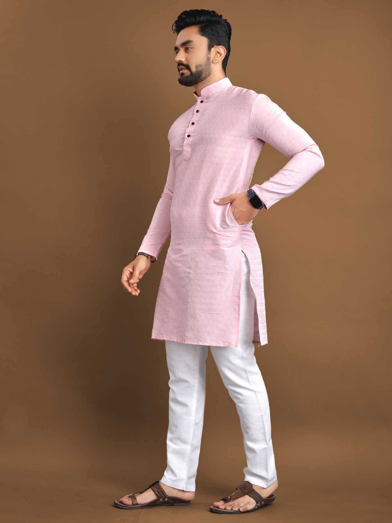 YNF Wholesale Jacquard Mens Kurtas KESH747 POSHAK | Surat Manufacturer