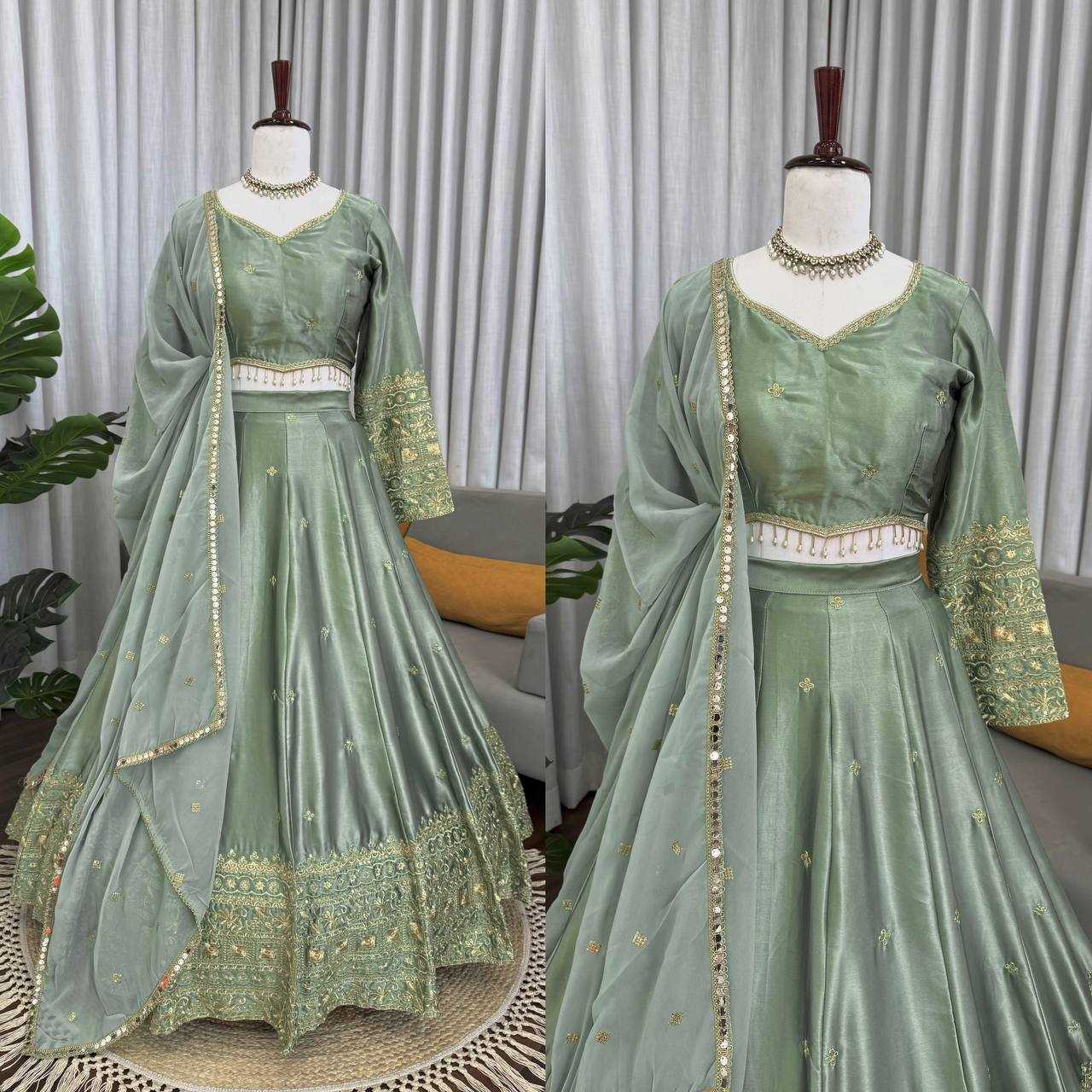 YNF Wholesale Japan Sartin Designer Lehenga RIN162 395 | Surat Manufacturer