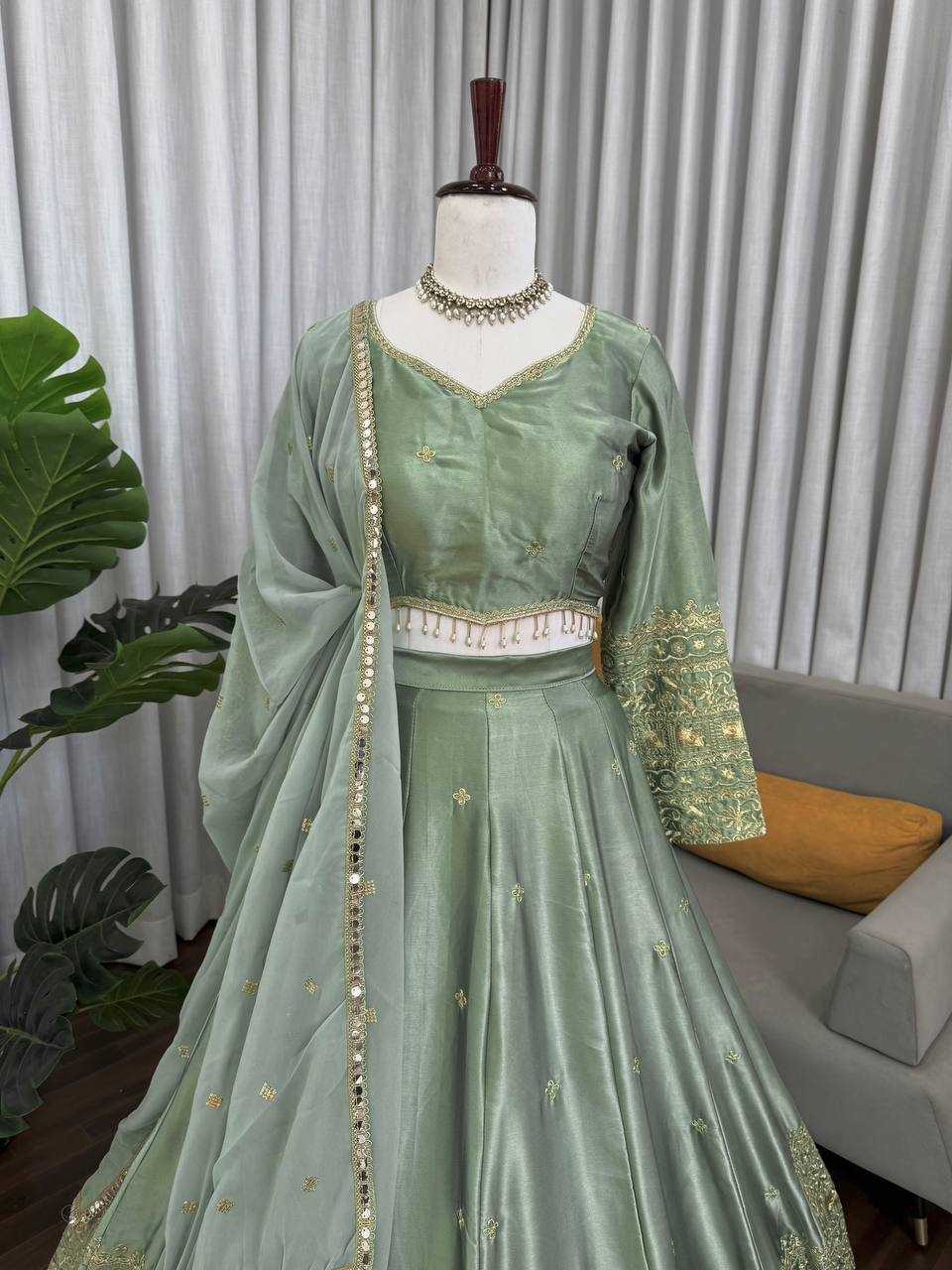 YNF Wholesale Japan Sartin Designer Lehenga RIN162 395 | Surat Manufacturer
