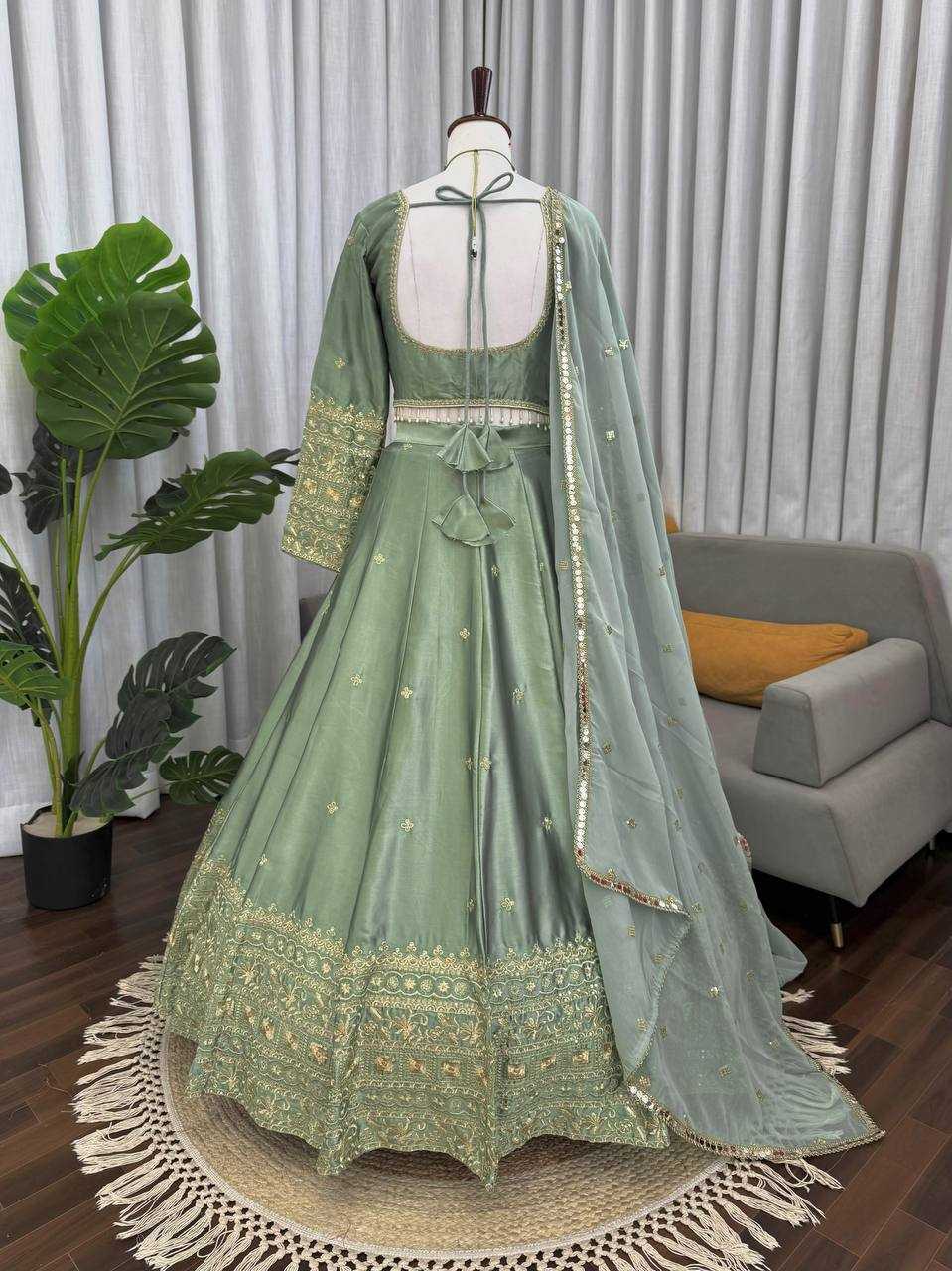 YNF Wholesale Japan Sartin Designer Lehenga RIN162 395 | Surat Manufacturer