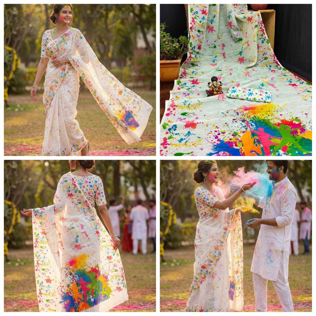 YNF Wholesale Linen Designer Sarees RIN132 LILAN | Surat Manufacturer