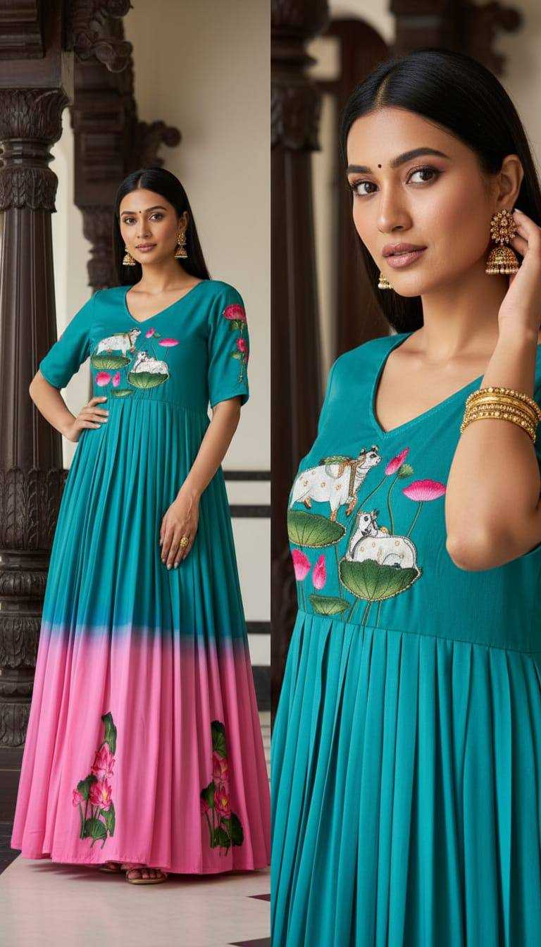 YNF Wholesale Maslin Fancy Gowns KESH485 122 | Surat Manufacturer