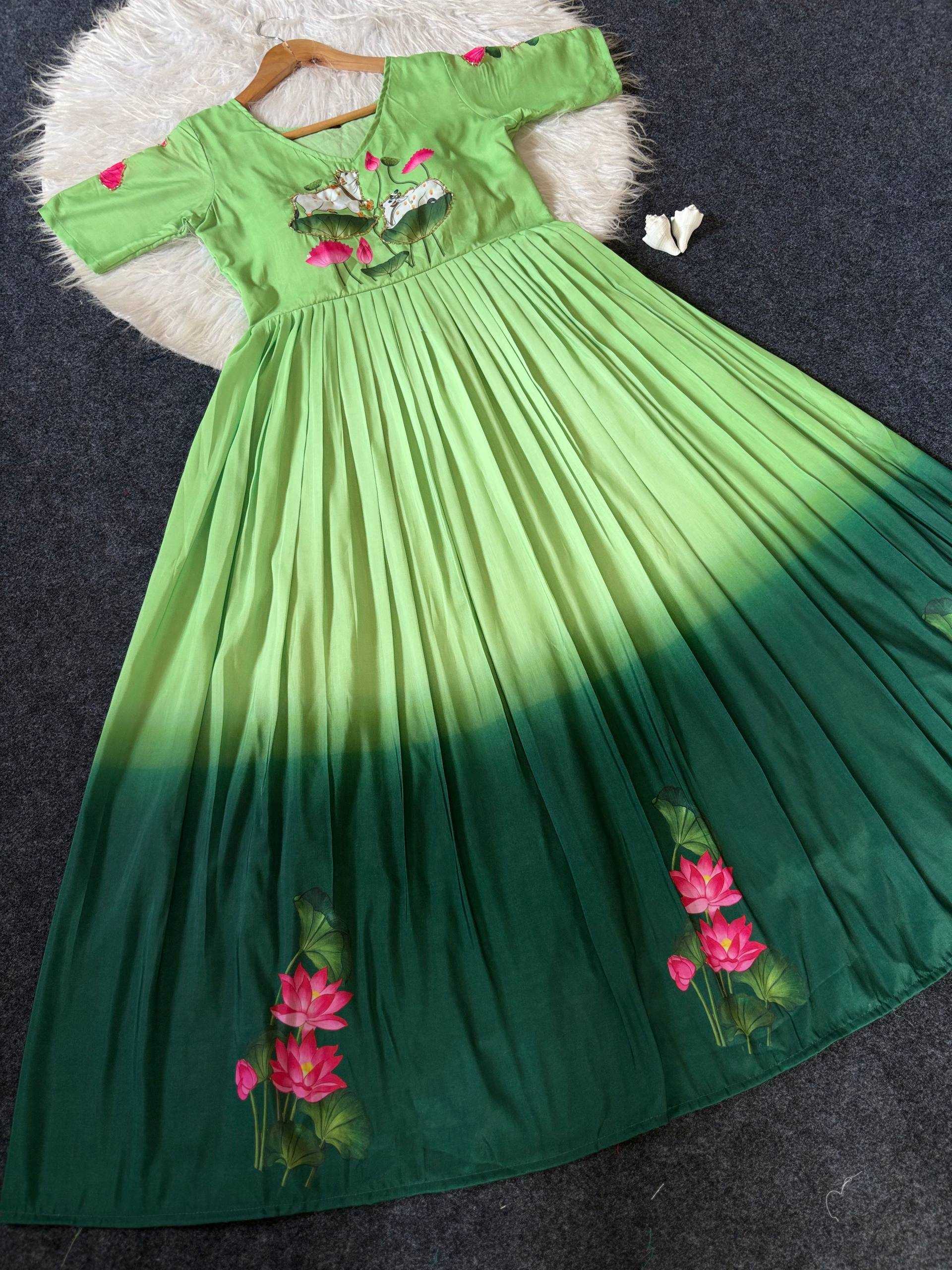 YNF Wholesale Maslin Fancy Gowns KESH485 122 | Surat Manufacturer