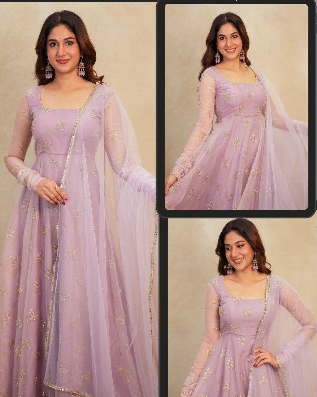 YNF Wholesale Organza Embroidery Gowns KESH104 TD-6096 | Surat Manufacturer
