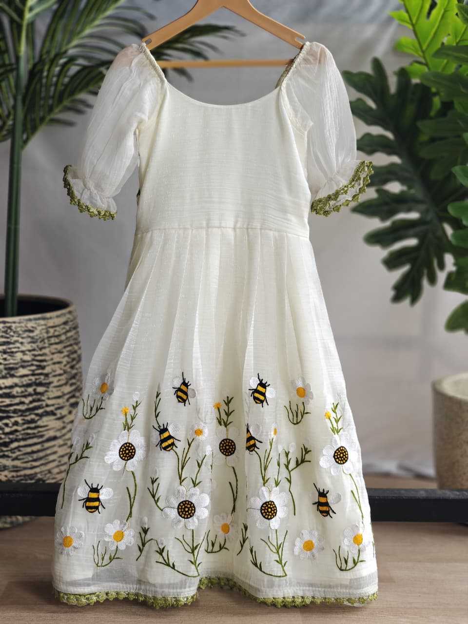 YNF Wholesale Organza Kids Gown KESH249 Honeybee | Surat Manufacturer