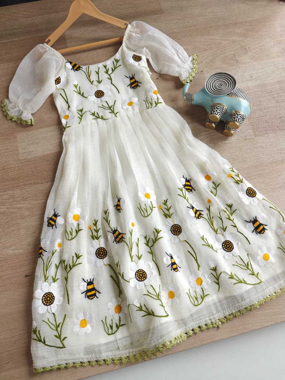 YNF Wholesale Organza Kids Gown KESH249 Honeybee | Surat Manufacturer