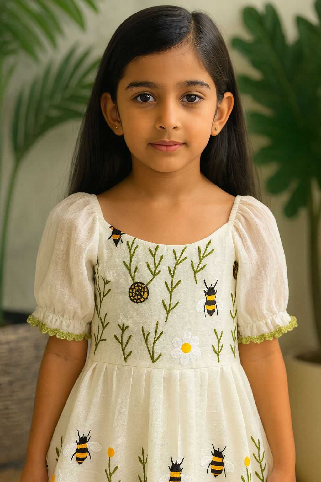YNF Wholesale Organza Kids Gown KESH249 Honeybee | Surat Manufacturer