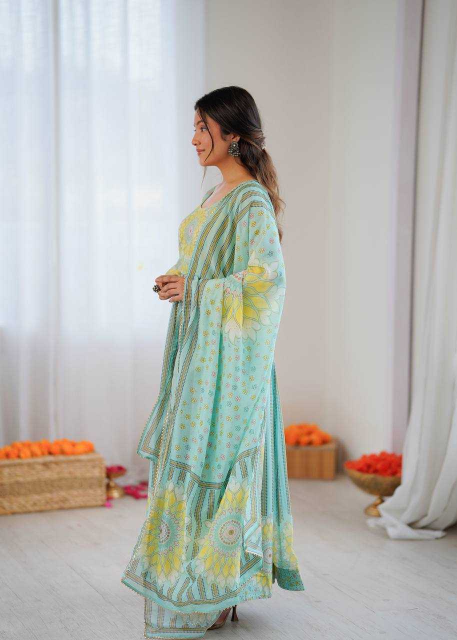 YNF Wholesale Organza Printed Gowns KESH617 40 | Surat Manufacturer