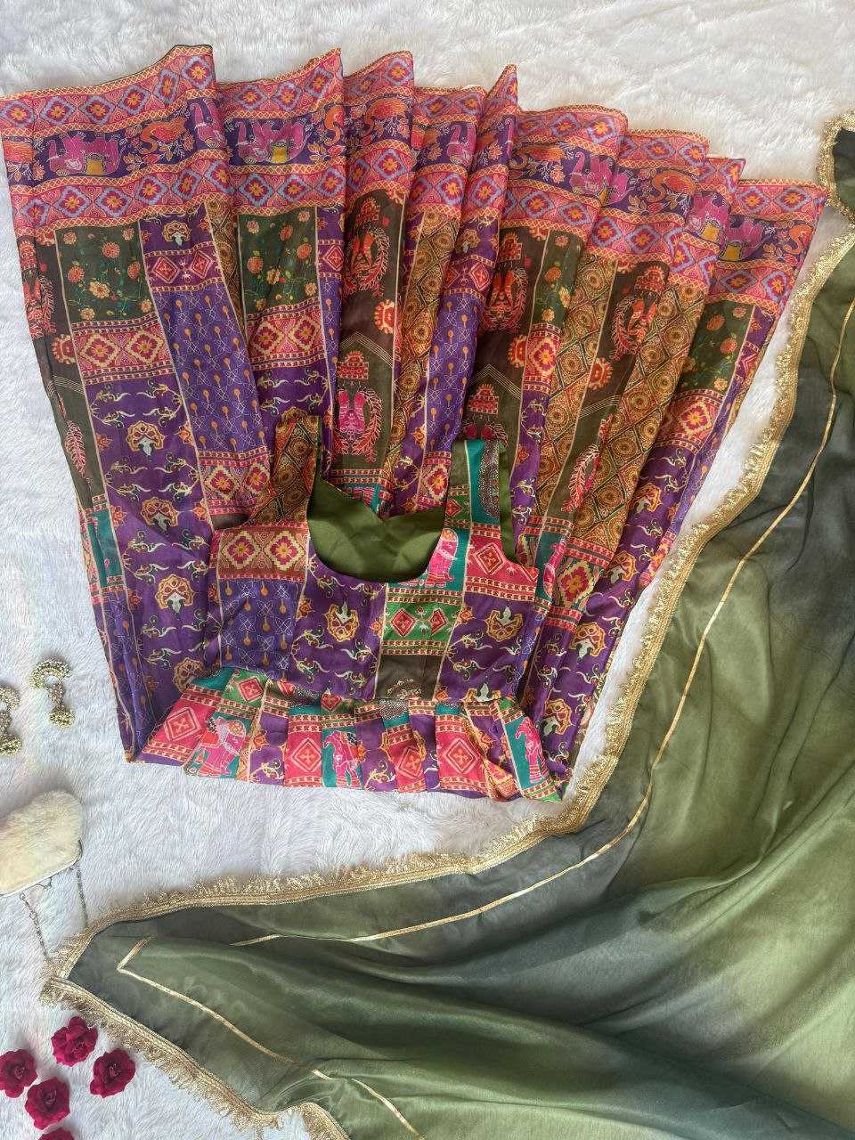 YNF Wholesale Organza Silk Printed Gowns KESH154 1191 | Surat Manufacturer
