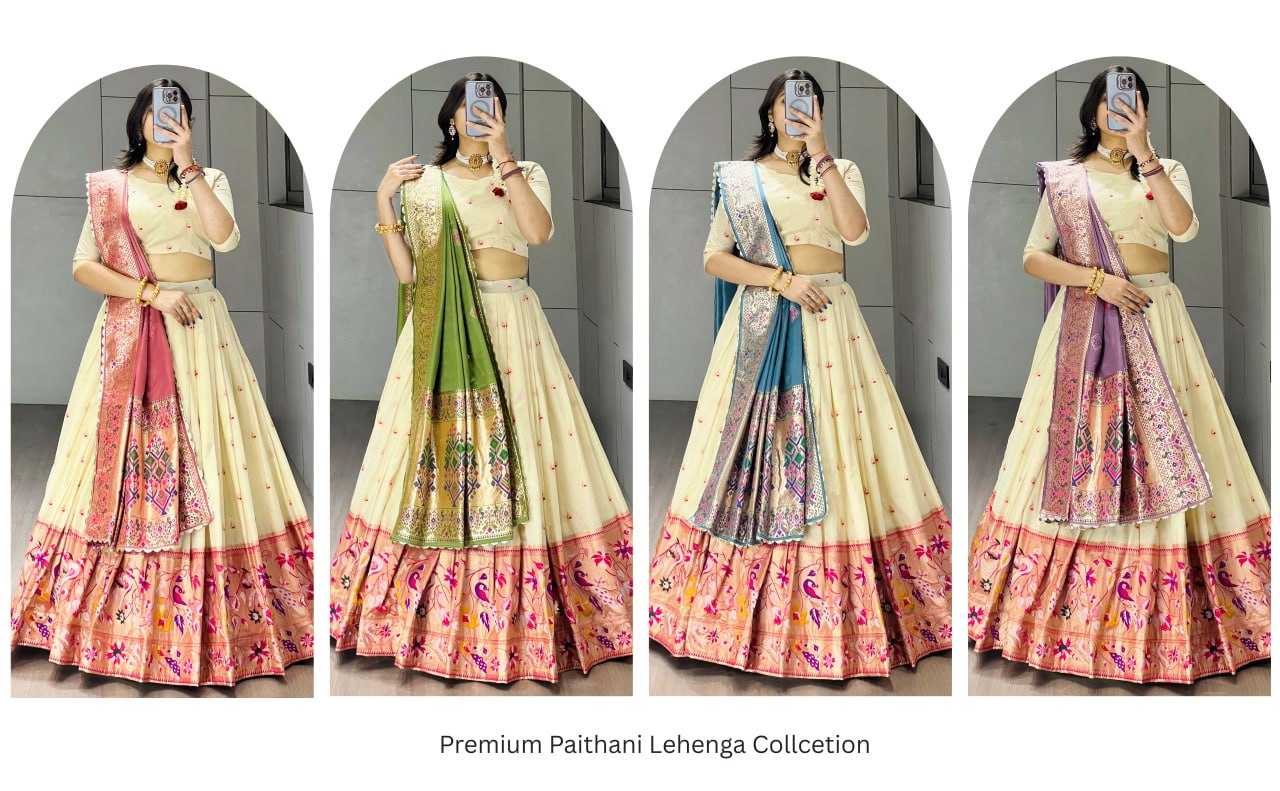 YNF Wholesale Paithani Silk Wedding Lehenga RIN119 Morbangdi | Surat Manufacturer