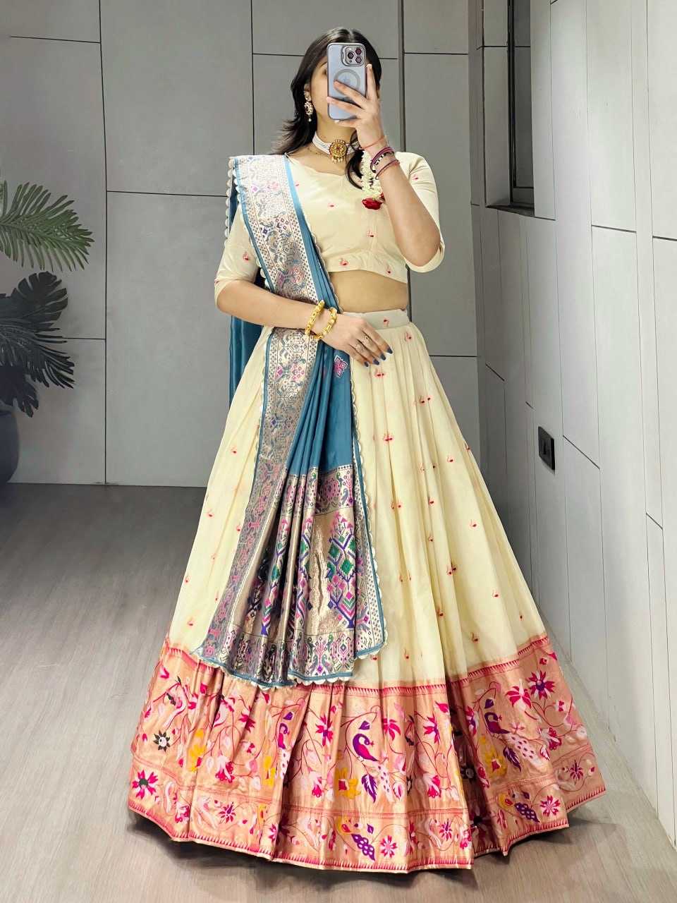 YNF Wholesale Paithani Silk Wedding Lehenga RIN119 Morbangdi | Surat Manufacturer