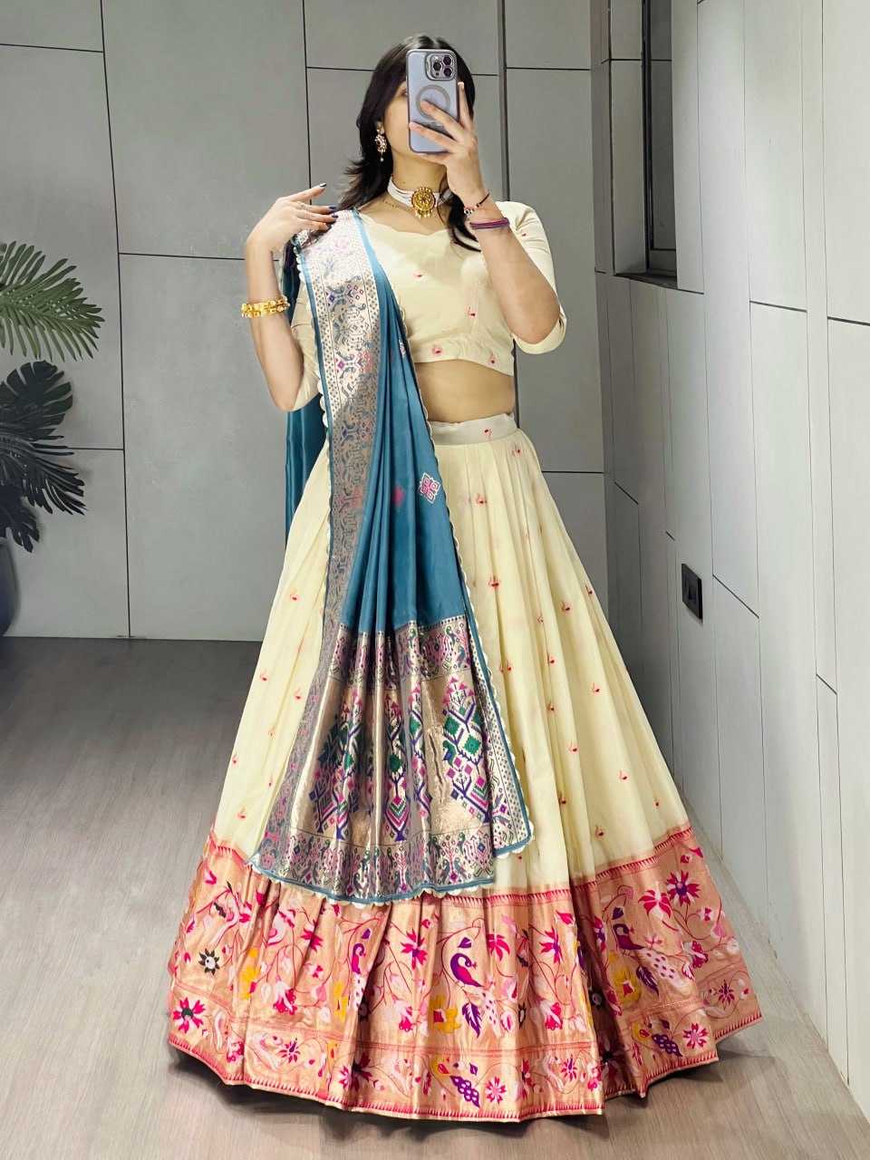 YNF Wholesale Paithani Silk Wedding Lehenga RIN119 Morbangdi | Surat Manufacturer
