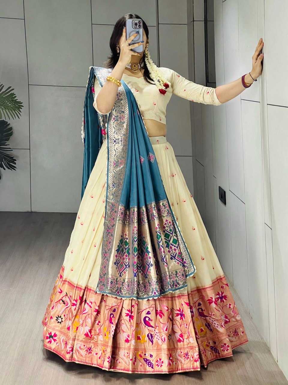 YNF Wholesale Paithani Silk Wedding Lehenga RIN119 Morbangdi | Surat Manufacturer