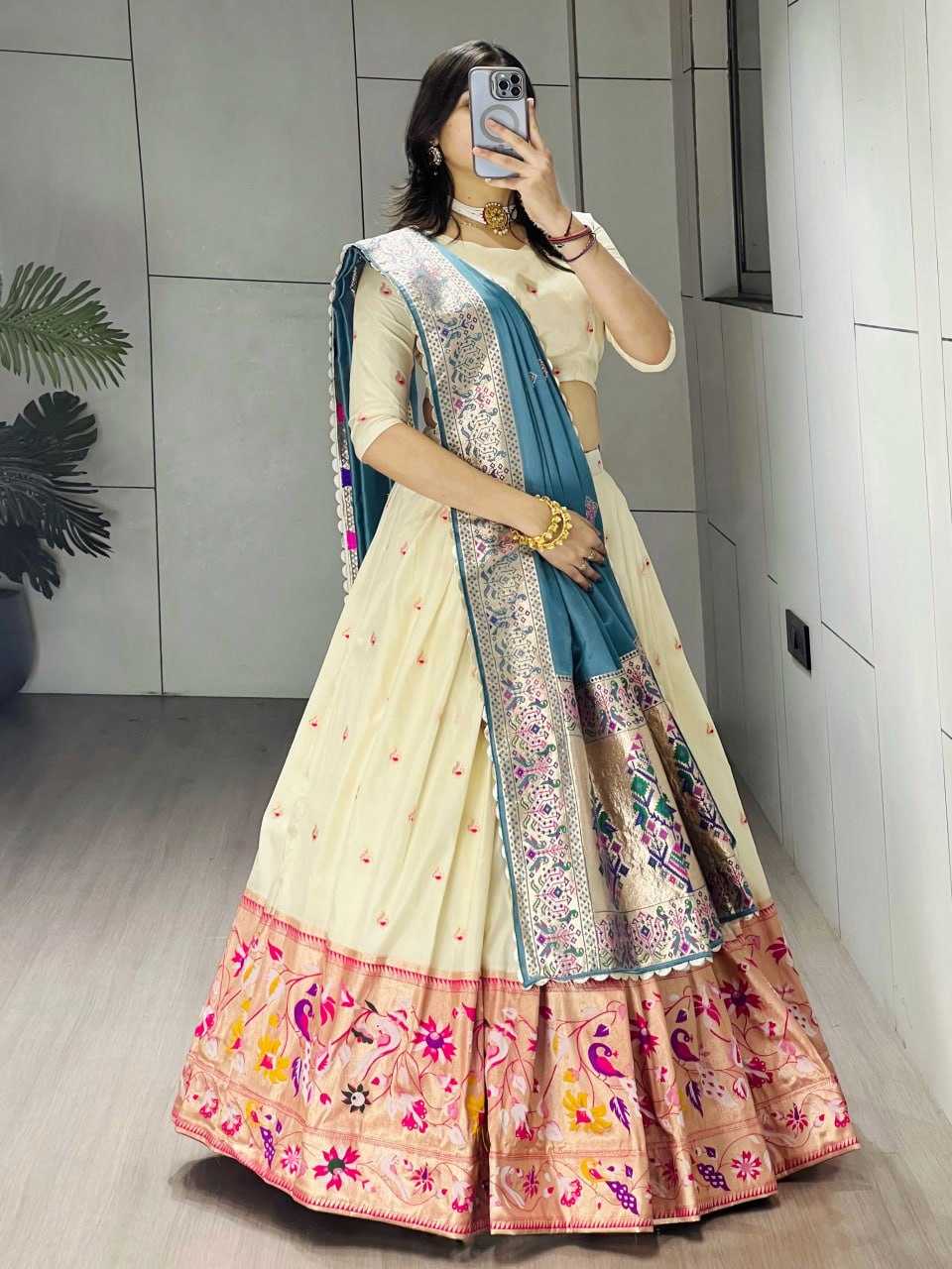 YNF Wholesale Paithani Silk Wedding Lehenga RIN119 Morbangdi | Surat Manufacturer