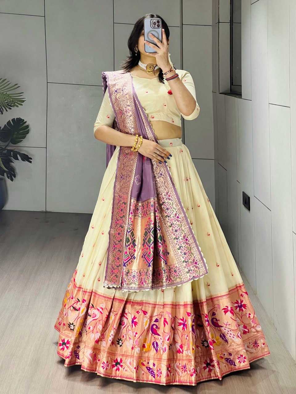YNF Wholesale Paithani Silk Wedding Lehenga RIN119 Morbangdi | Surat Manufacturer