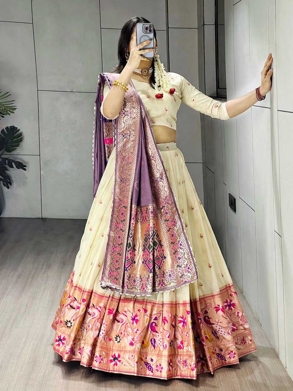 YNF Wholesale Paithani Silk Wedding Lehenga RIN119 Morbangdi | Surat Manufacturer