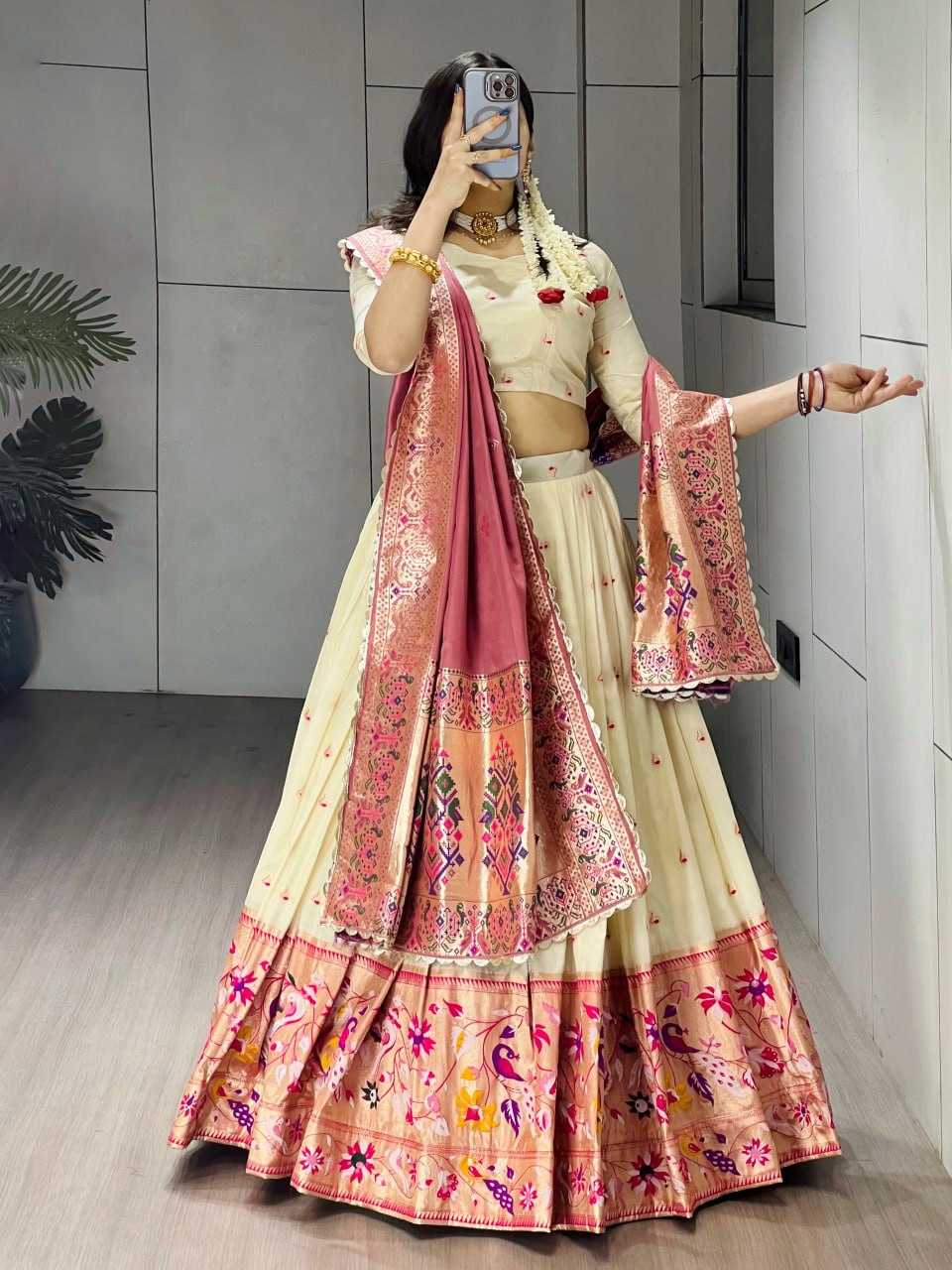 YNF Wholesale Paithani Silk Wedding Lehenga RIN119 Morbangdi | Surat Manufacturer