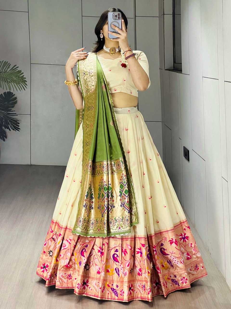 YNF Wholesale Paithani Silk Wedding Lehenga RIN119 Morbangdi | Surat Manufacturer