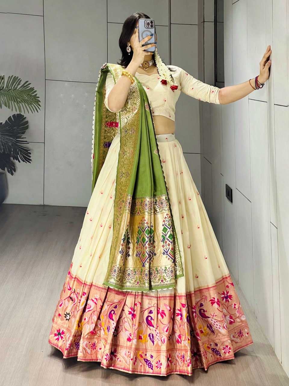 YNF Wholesale Paithani Silk Wedding Lehenga RIN119 Morbangdi | Surat Manufacturer