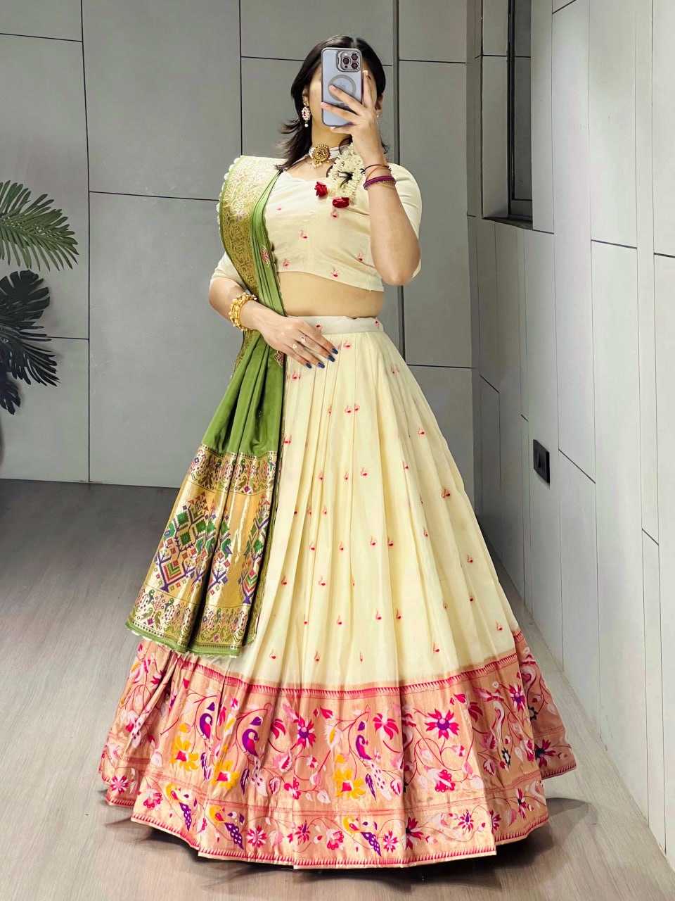 YNF Wholesale Paithani Silk Wedding Lehenga RIN119 Morbangdi | Surat Manufacturer