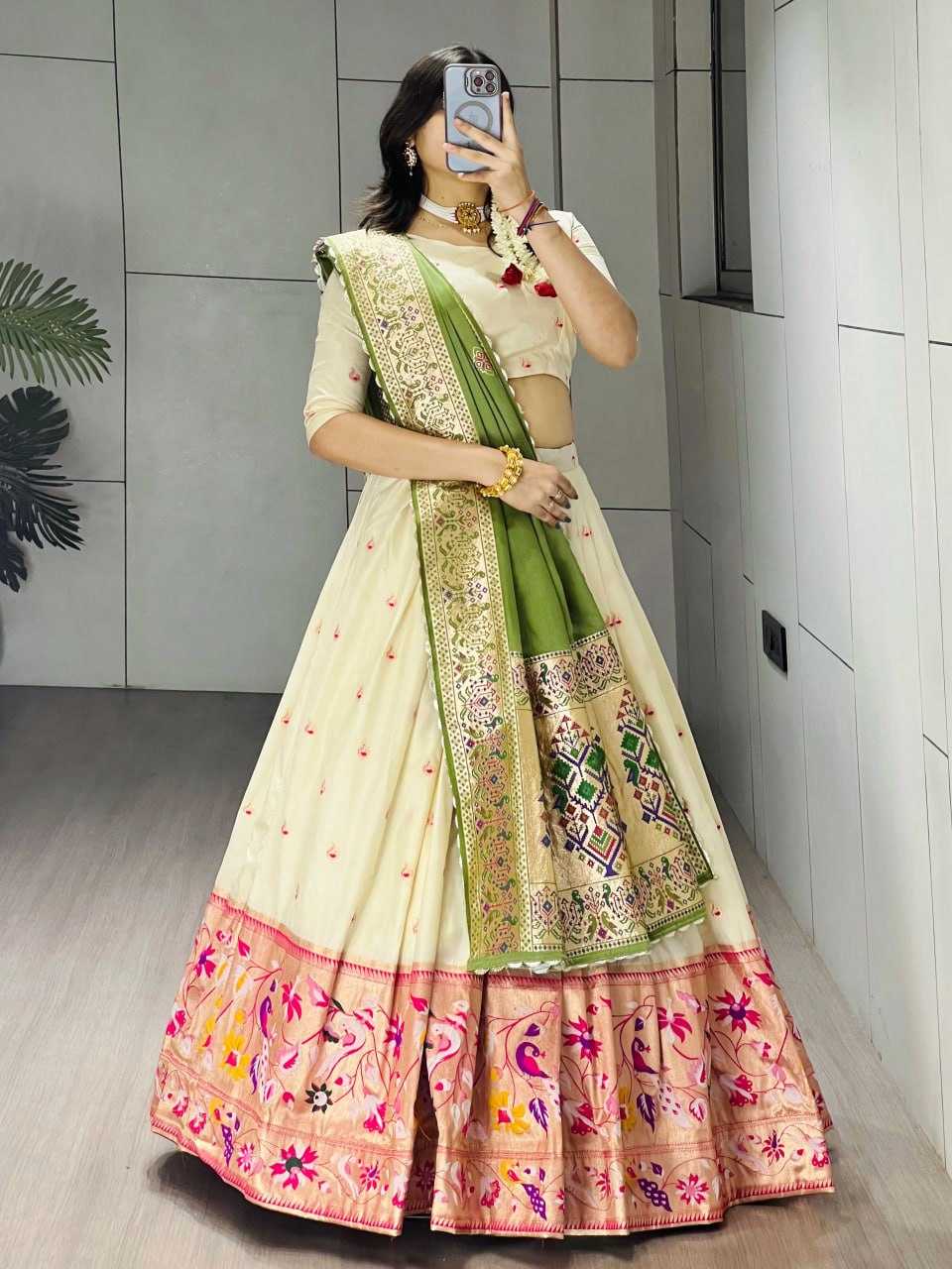 YNF Wholesale Paithani Silk Wedding Lehenga RIN119 Morbangdi | Surat Manufacturer