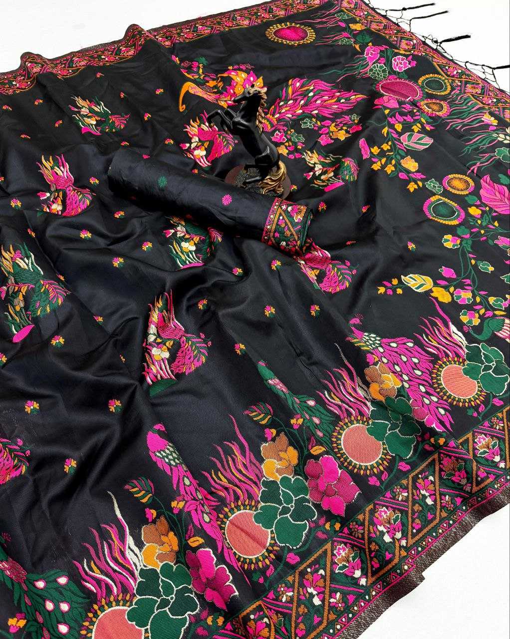 YNF Wholesale Pashmina Embroidered Sarees RIN211 PASHMINA-VOL-5 | Surat Manufacturer