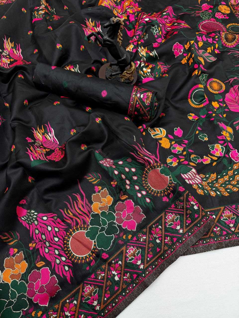 YNF Wholesale Pashmina Embroidered Sarees RIN211 PASHMINA-VOL-5 | Surat Manufacturer