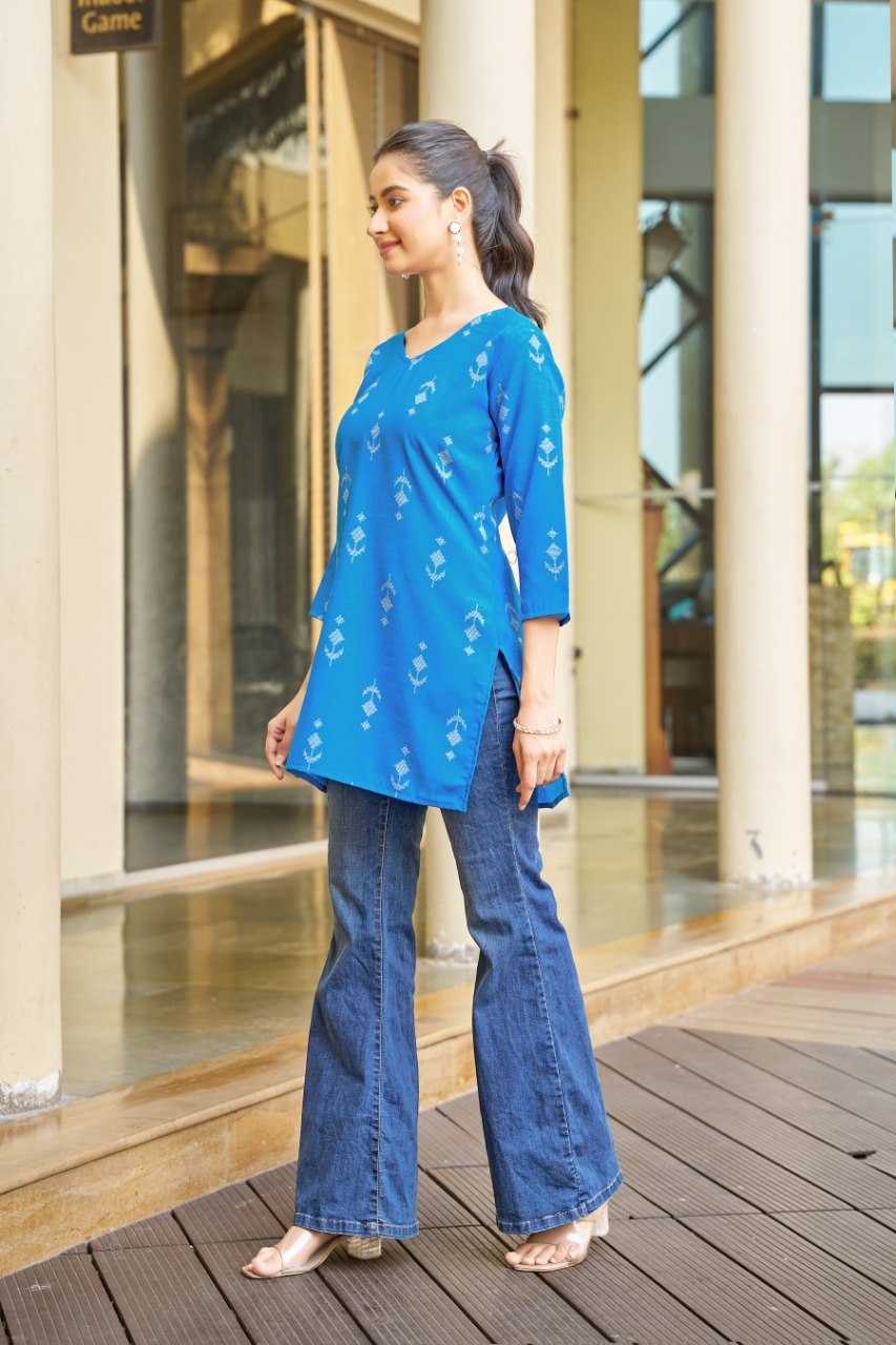 YNF Wholesale Poly Rayon Printed Kurtis KESH102 DD07 | Surat Manufacturer