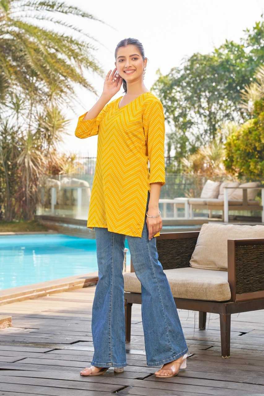 YNF Wholesale Poly Rayon Printed Kurtis KESH102 DD07 | Surat Manufacturer